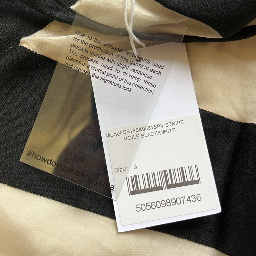 NWT Marques Almeida Silk Raw Hem Asymmetrical Wrap Waist Skirt - Picture 5 of 7